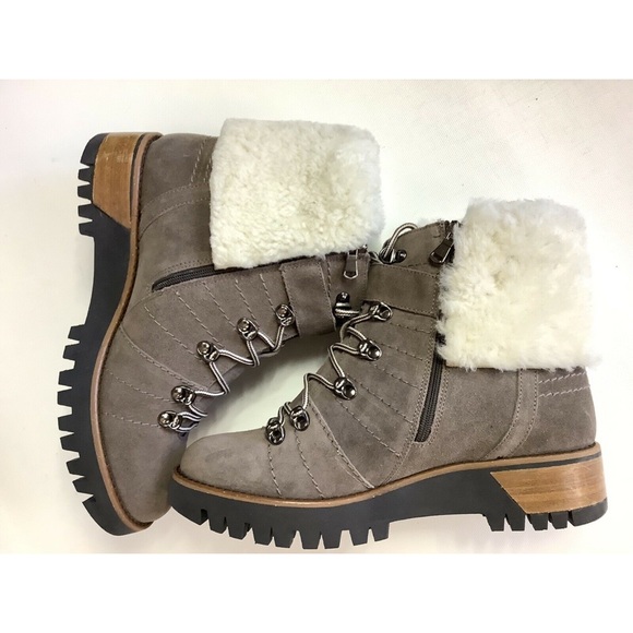 fabianelli Shoes - Fabianelli Leather Sherpa Boots - size 7.5M EU 38